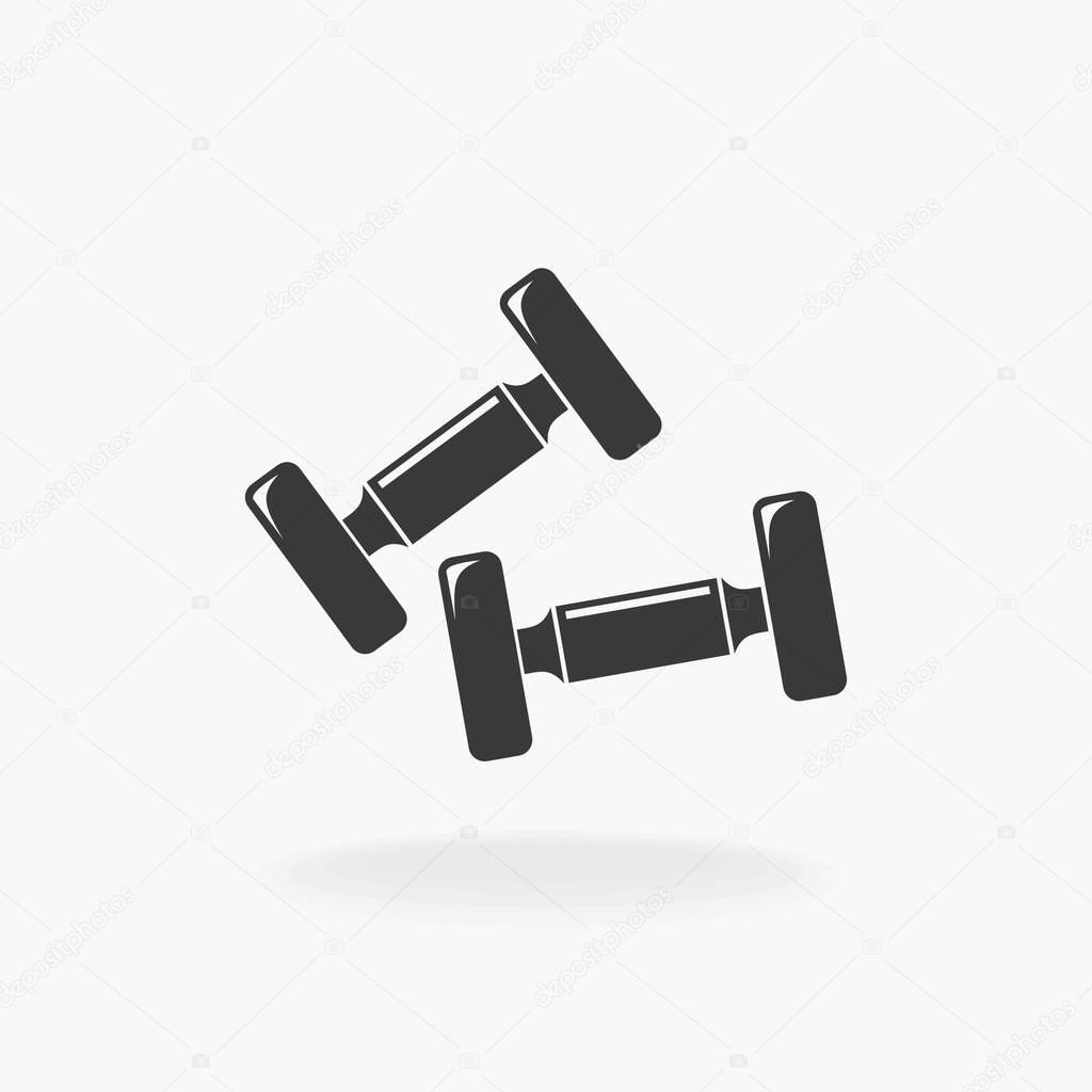 Weight Training Sport Icon Silhouette Vector Illustration