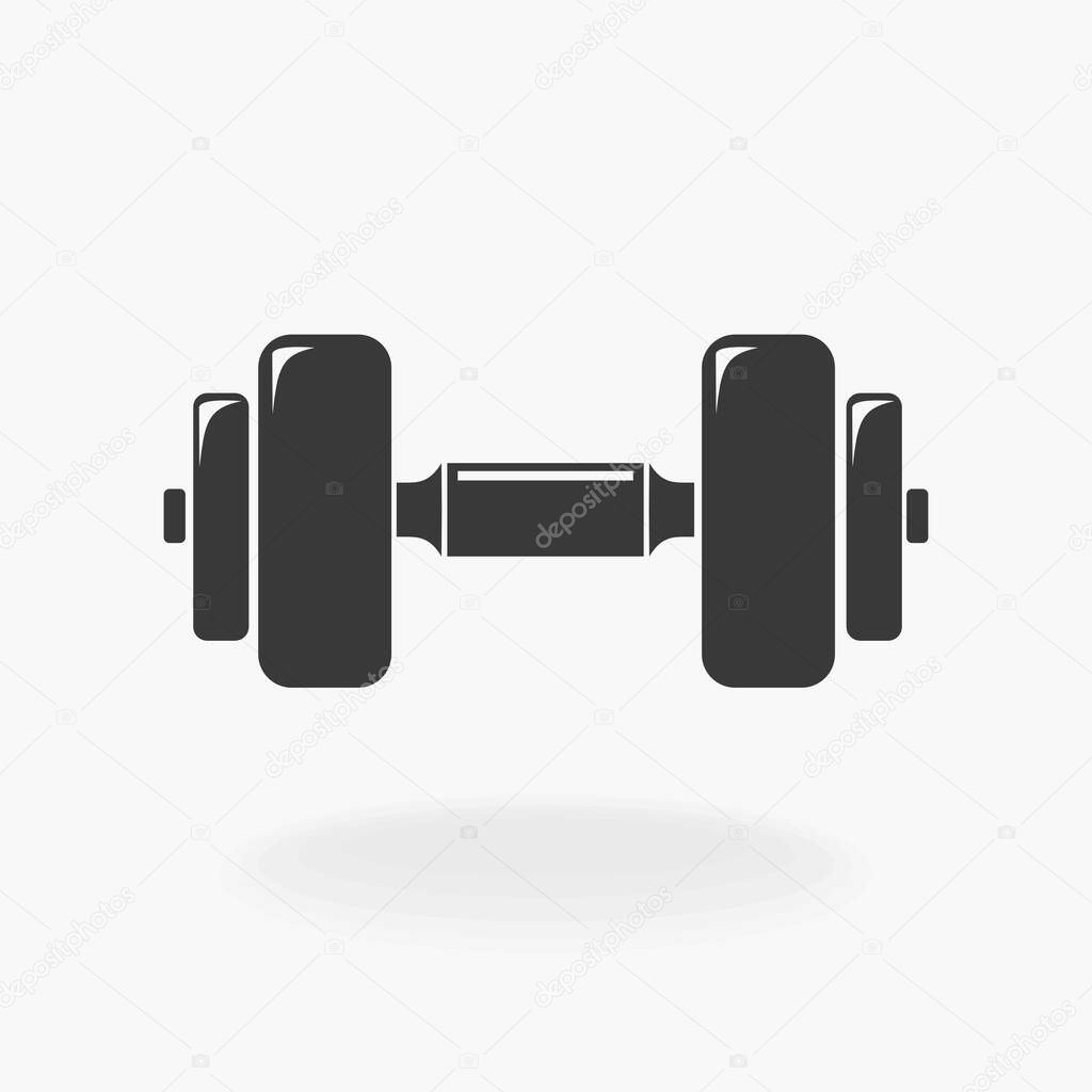 Weight Training Sport Icon Silhouette Vector Illustration