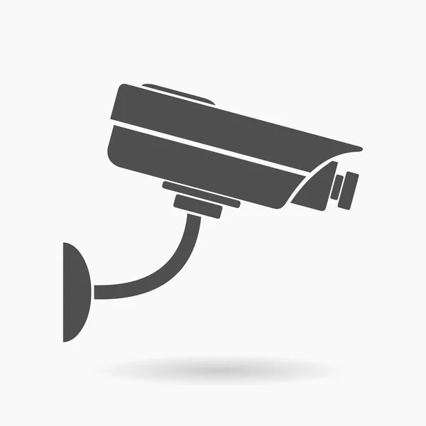 Cctv Überwachungskamera Symbol Schwarze Silhouette Vektor Illustration Zeichen Symbol — Stockvektor