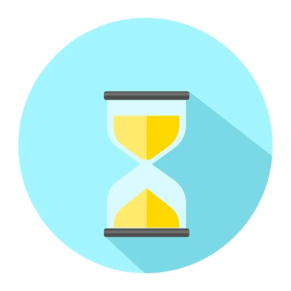Egg Timer Deadline Sign Symbol Flat Icon Long Shadow Vector — 스톡 벡터
