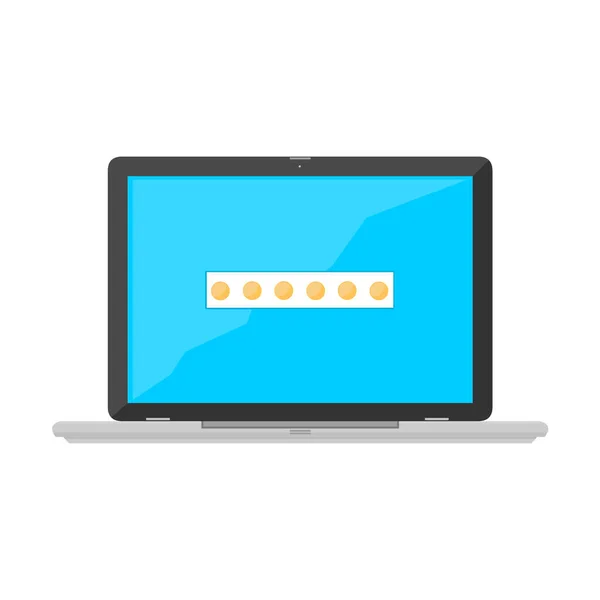 컴퓨터 Login Technology Icon Vector Illustration — 스톡 벡터