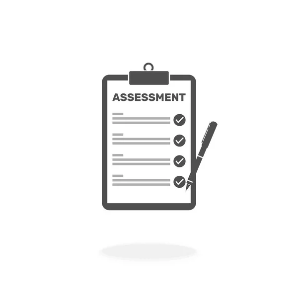 Assessment Checklist Clipboard Pass Ikon Vektor Illusztrációs Jel Szimbólum — Stock Vector