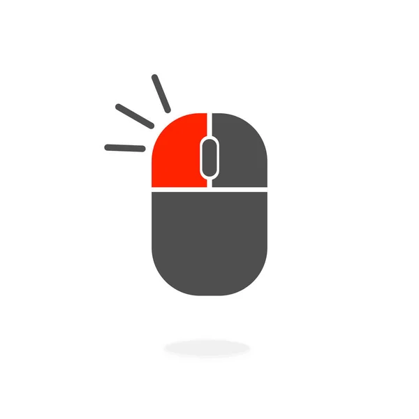 Left Button Mouse Double Click Computer Peripheral Icon Vector Illustration — 스톡 벡터