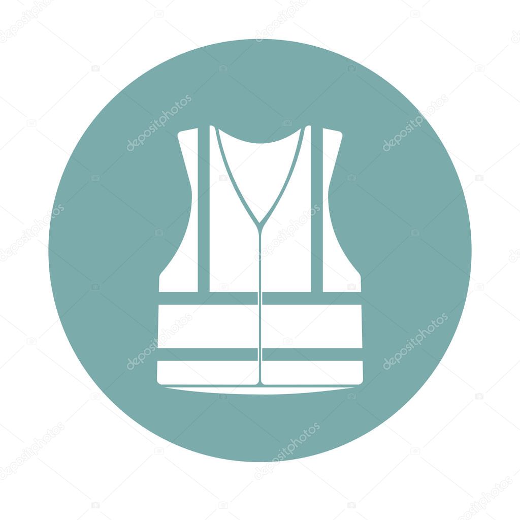 Hi Vis Jacket Clothing Vest Icon Vector Illustration Sign Symbol