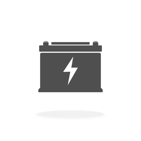 Industriële Batterij Elektrische Energiebron Pictogram Zwarte Silhouet Vector Illustratie Symbool — Stockvector