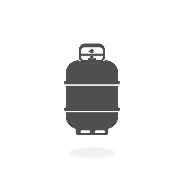 Butane Propane Gas Canister Icon Fossil Fuel Black Silhouette Vector — 스톡 벡터
