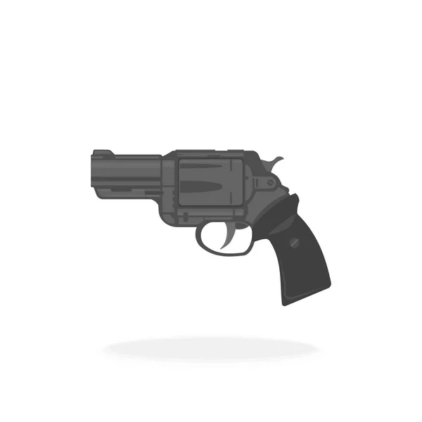Ilustrasi Ikon Senjata Api Revolver Ikon Tanda Tangan - Stok Vektor