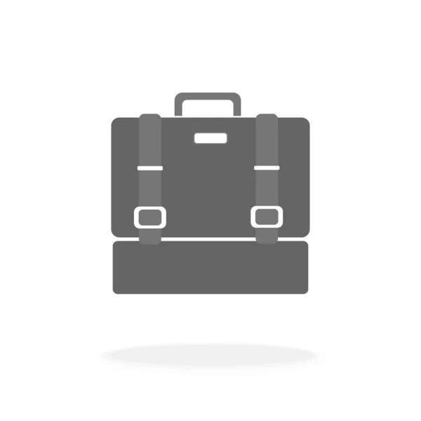 Business Bag Briefcase Icon Black Silhouette Vector Icon Illustration Sign — 스톡 벡터