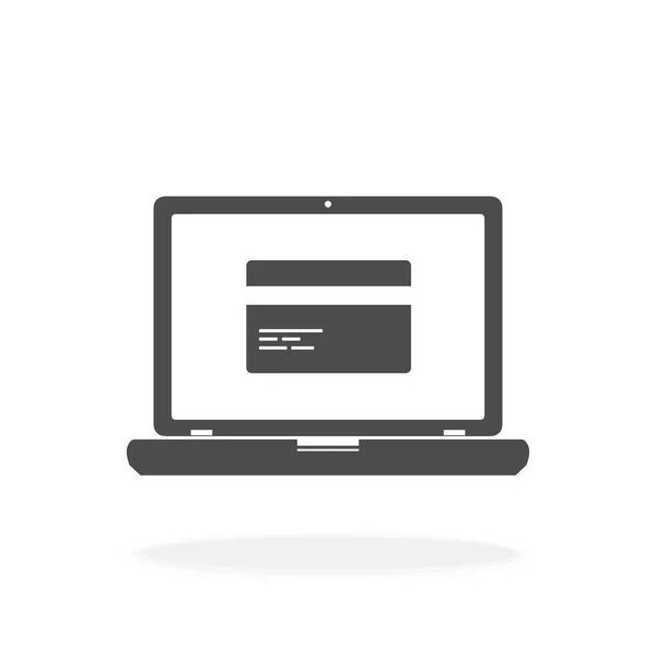 Υπολογιστής Πιστωτική Κάρτα Στην Οθόνη Για Online Επιχειρηματικές Συναλλαγές Και — Διανυσματικό Αρχείο