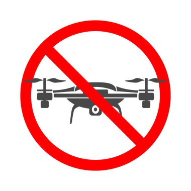 Drone İşareti Vektör Simgesi İllüstrasyon Sembolü Yok