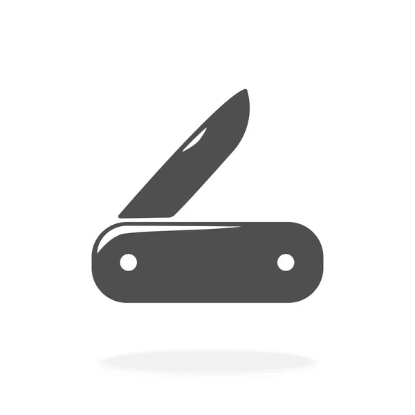 Camping Multi Funzionale Pocket Knife Segno Icona Simbolo Illustrazione Vettoriale — Vettoriale Stock