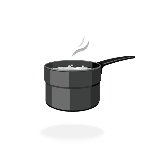 Saucepan Symbol Icon Vector Illustration Koncepce Vaření — Stockový vektor