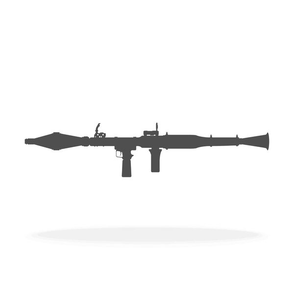 RPG Rocket Launcher Vector Illustration Silhouette Icon