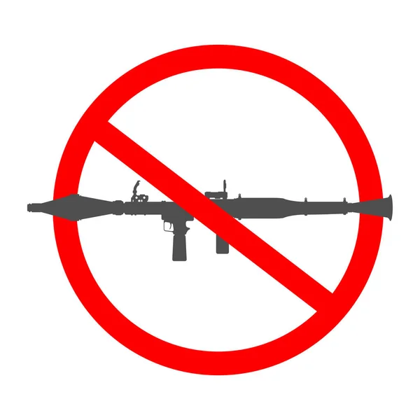 War Terrorism Sign Rocket Launcher Vector Illustration Silhouette Icon Symbol — 스톡 벡터