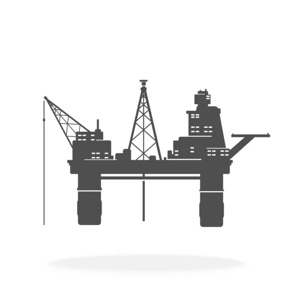 Icono Plataforma Petrolífera Ilustración Del Vector Del Logotipo — Vector de stock