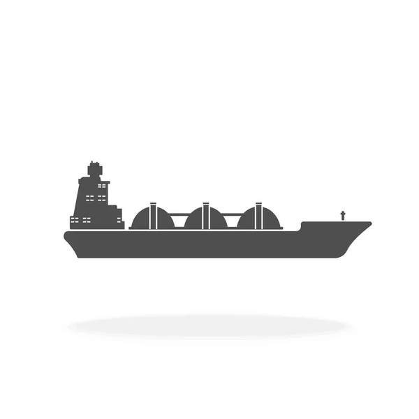 Oil Tanker Ship Icon Logo Vector Illustration — Stock Vector