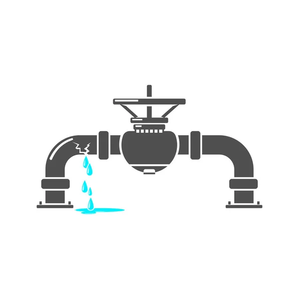 爆裂水管管图标 病媒图解 — 图库矢量图片