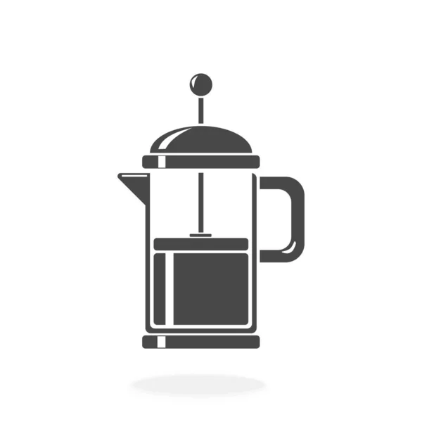 French Press Icon Vector Illustration — 스톡 벡터