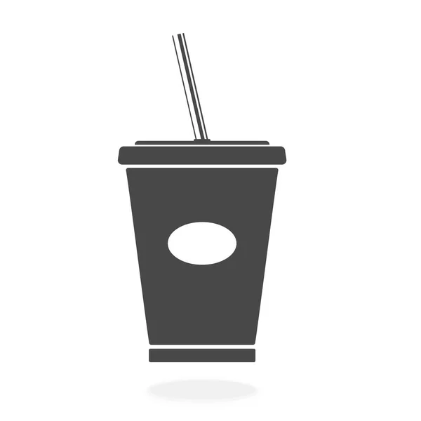 Fast Food Ristorante Soda Drink Icon Illustrazione Vettoriale — Vettoriale Stock