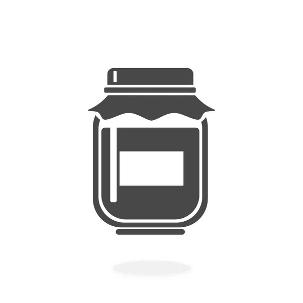 Organic Honey Jar Icon Vector Illustration — Stock Vector