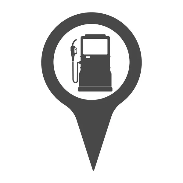 Locatie Van Brandstofpomp Pin Icon Vector Illustratie — Stockvector