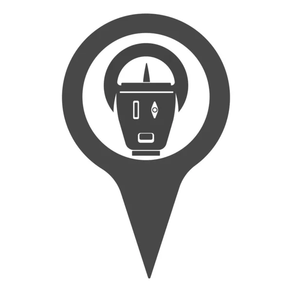 City Parking Finder Location Pin Icon Vector Illustration — Stockový vektor