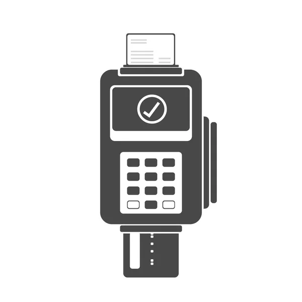 Creditcard Betalingsapparaat Vector Illustratie — Stockvector