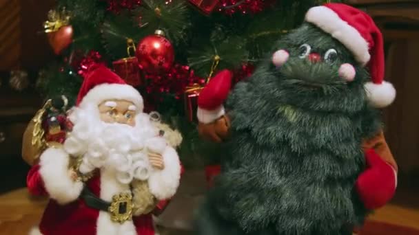 Santa Claus Vánoční Strom — Stock video