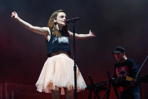 Panensky Tynec Repubblica Ceca Giugno 2018 Cantante Lauren Mayberry Chvrches — Foto Stock