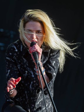 Panensky Tynec'te, Çek Cumhuriyeti - 30 Haziran 2018: şarkıcı Alison Mosshart Kills performans Aerodrome Festivali Panensky Tynec'te, Çek Cumhuriyeti için 30 Haziran 2018 sırasında.