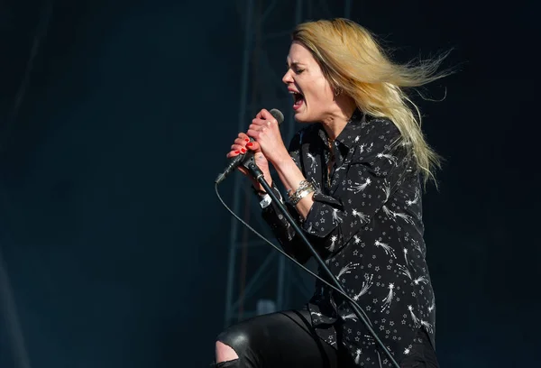 Panenský Týnec Česká Republika Června 2018 Zpěvačka Alison Mosshart Kills — Stock fotografie