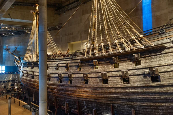 Stockholm Suécia Setembro 2018 Museu Vasa Estocolmo Exibindo Navio Guerra — Fotografia de Stock