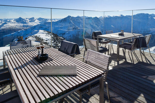 Peak of the Gaislachkogl Mountain in Solden, Austria