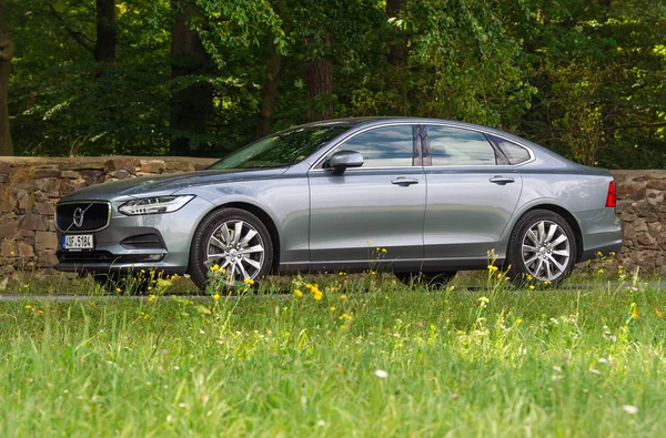 Pruhonice República Checa Julho 2018 Silver Volvo S90 Pruhonice República — Fotografia de Stock