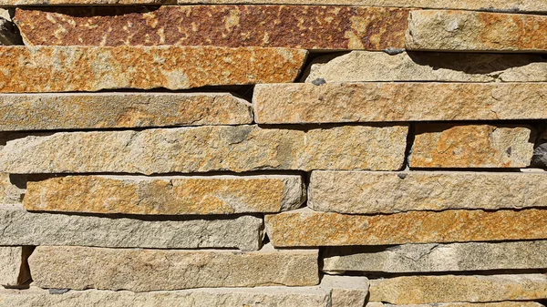 Mauerwerk Wand Und Boden Verschiedene Steinstrukturen Bunter Hintergrund Schatten — Stockfoto