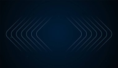 Arkaplanda merkeze doğru yaklaşan ok çizgileri. Fütürist tasarım odak, yön ve stratejik hizalamayı temsil eder.