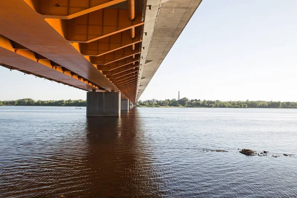 Πόλη Ρίγα Λετονία Γέφυρα Διενβιντού Θέα Στην Αστική Πόλη Φωτογραφία — Φωτογραφία Αρχείου