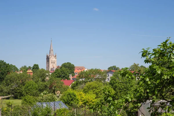 Město Cesis Lotyšsko Staré Město Městské City View Krásný Slunečný — Stock fotografie