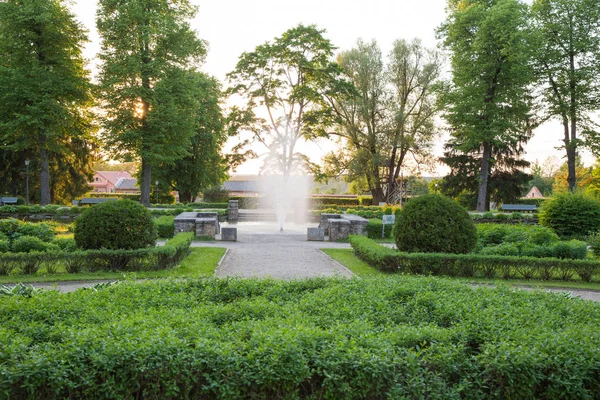 City Cesis Letonia Ciudad Vieja Parque Día Verde Soleado 2018 — Foto de Stock