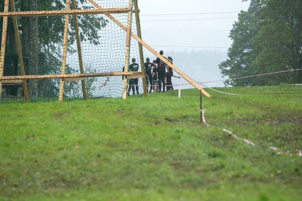 Stad Cesis Letland Gedurfd Race Sportevenement Outdoor Training Mensen Lopen — Stockfoto