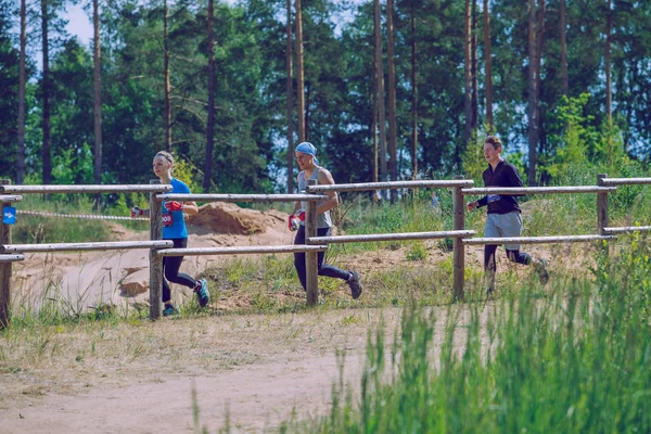 City Ikskile Letónia Corrida Ousada Evento Desportivo Treinamento Livre Pessoas — Fotografia de Stock