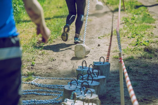 City Ikskile Letónia Corrida Ousada Evento Desportivo Treinamento Livre Pessoas — Fotografia de Stock