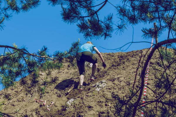 City Ikskile Letónia Corrida Ousada Evento Desportivo Treinamento Livre Pessoas — Fotografia de Stock