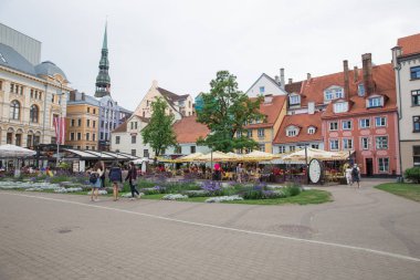 City Riga, Letonya. Eski Şehir, şehir merkezine, halklar ve mimari. Sokaklar ve doğa 2018. Seyahat fotoğraf.