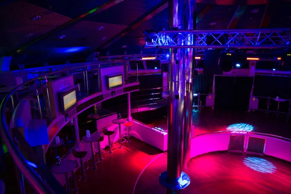 Place Ship Disco Deck Latvia Lights Disco Music Peoples Travel — Stock Photo, Image
