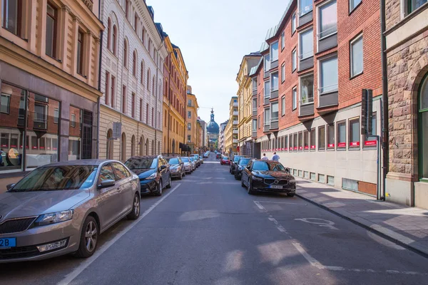 City Stocholm Sverige Urban Stadsutsikt Street Bemannar Och Byggnader Resa — Stockfoto