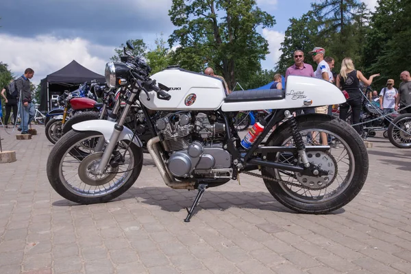Stadt Cesis Lettland Motorradausstellung Ausstellung Stadtpark Völker Fahrräder Und Handgemachten — Stockfoto