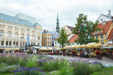 City Riga, Letonya. Eski Şehir, şehir merkezine, halklar ve mimari. Sokaklar ve doğa 2018. Seyahat fotoğraf.