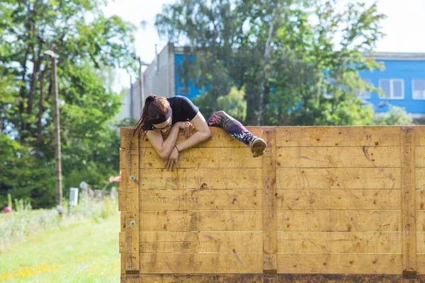 Ciudad Cesis Letonia Carrera Atrevida Evento Deportivo Entrenamiento Aire Libre — Foto de Stock