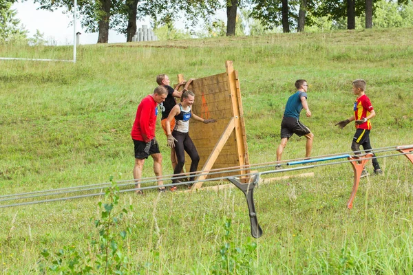 Staden Cesis Lettland Vågad Ras Sportevenemang Utomhus Träning Folk Kör — Stockfoto